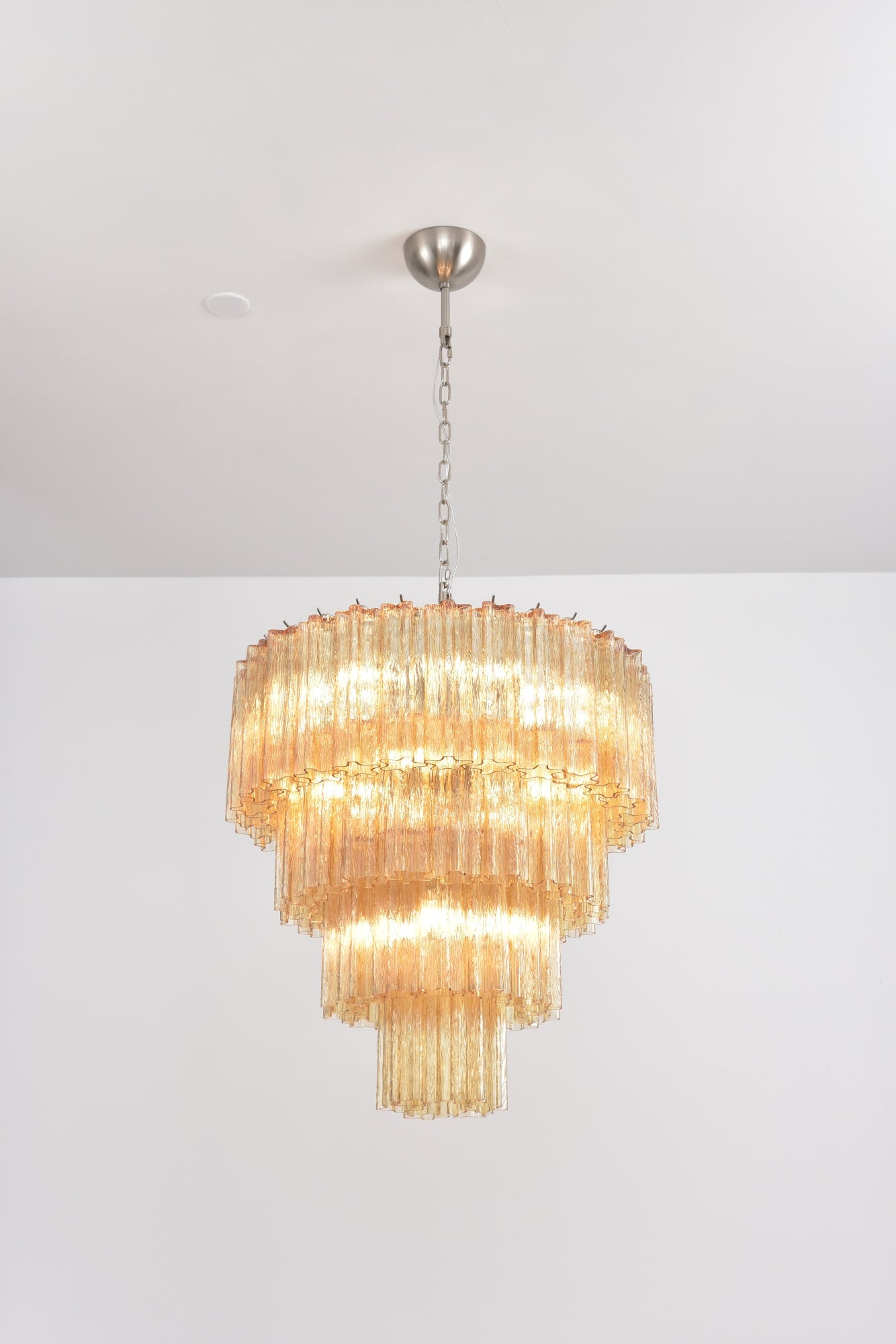 Serava Cascade Glass Chandelier - Elegant Design, Adjustable Height