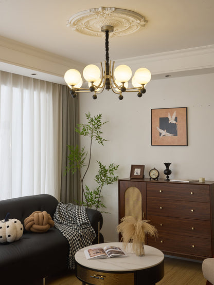 Serenus Sphere Chandelier - Modern Design with Adjustable Height & LED