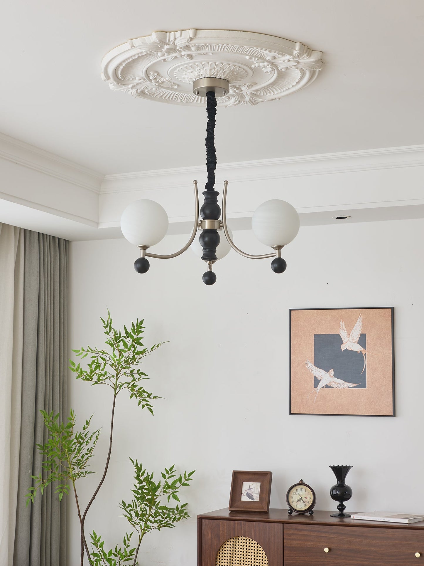 Serenus Sphere Chandelier - Modern Design with Adjustable Height & LED