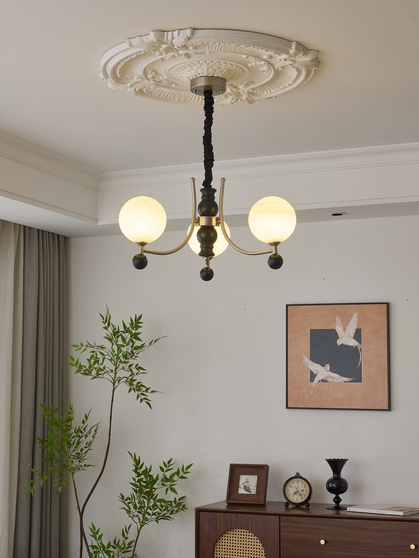 Serenus Sphere Chandelier - Modern Design with Adjustable Height & LED