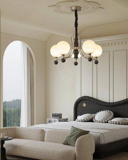 Serenus Sphere Chandelier - Modern Design with Adjustable Height & LED
