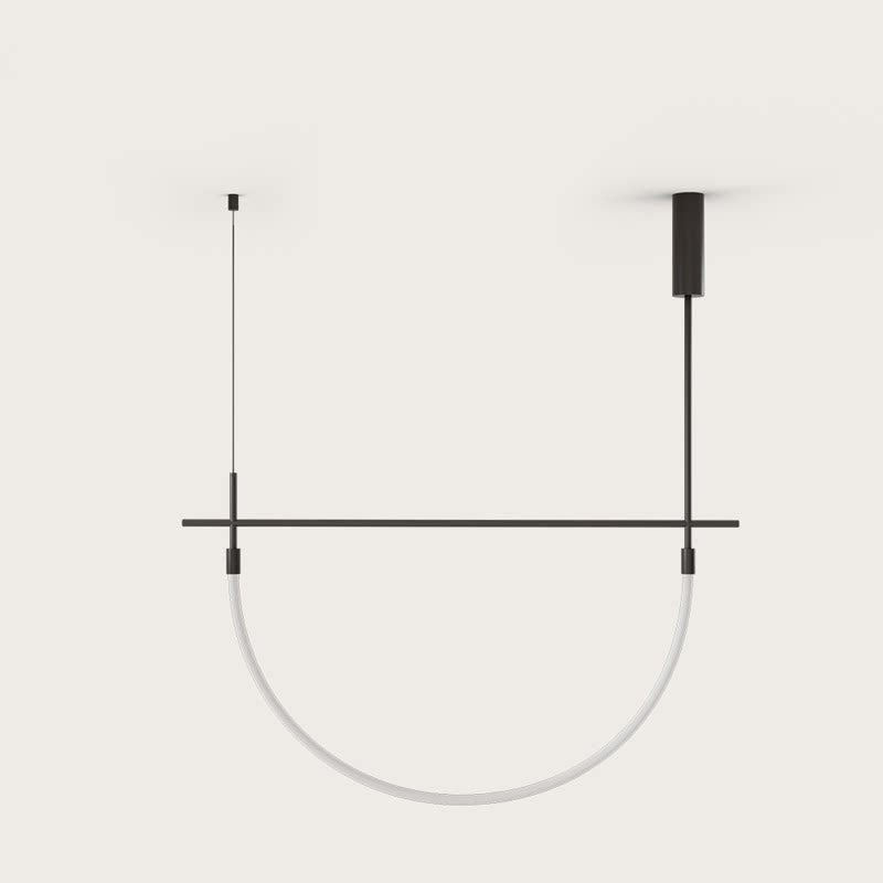 Serpentine Halo Chandelier - Modern Design, Adjustable LED Lighting