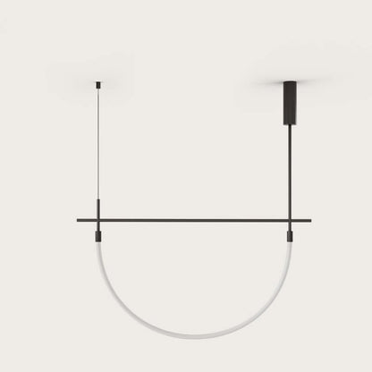Serpentine Halo Chandelier - Modern Design, Adjustable LED Lighting