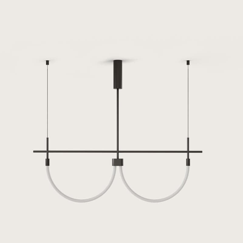 Serpentine Halo Chandelier - Modern Design, Adjustable LED Lighting