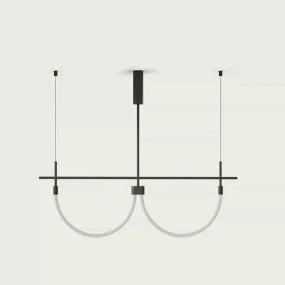 Serpentine Halo Chandelier - Modern Design, Adjustable LED Lighting