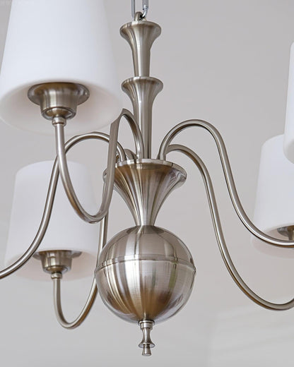 Elegant Shabby Chandelier with Adjustable Height and Vintage Charm