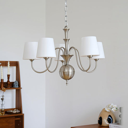Elegant Shabby Chandelier with Adjustable Height and Vintage Charm
