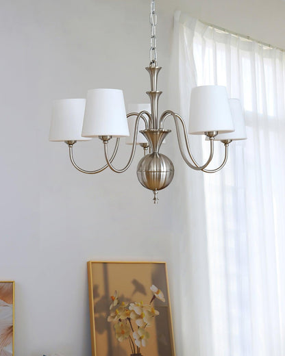 Elegant Shabby Chandelier with Adjustable Height and Vintage Charm