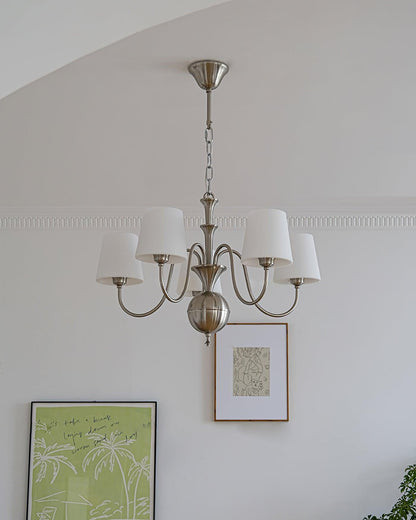 Elegant Shabby Chandelier with Adjustable Height and Vintage Charm