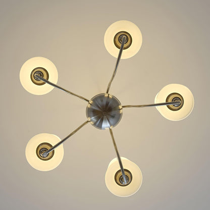 Elegant Shabby Chandelier with Adjustable Height and Vintage Charm