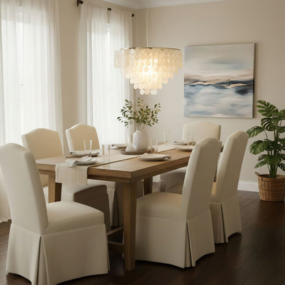 Elegant Shell Wind Chime Chandelier - Soothing Sounds & Coastal Decor