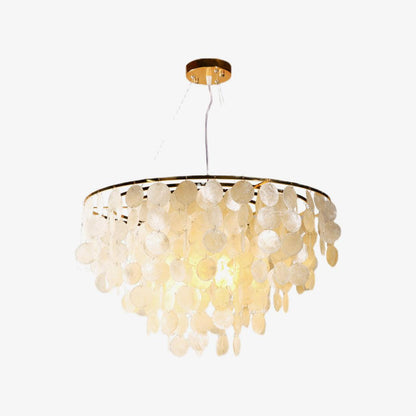 Elegant Shell Wind Chime Chandelier - Soothing Sounds & Coastal Decor