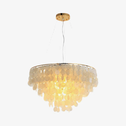 Elegant Shell Wind Chime Chandelier - Soothing Sounds & Coastal Decor