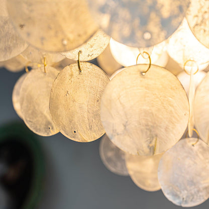 Elegant Shell Wind Chime Chandelier - Soothing Sounds & Coastal Decor