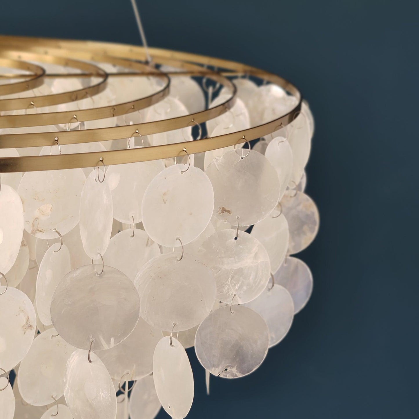 Elegant Shell Wind Chime Chandelier - Soothing Sounds & Coastal Decor