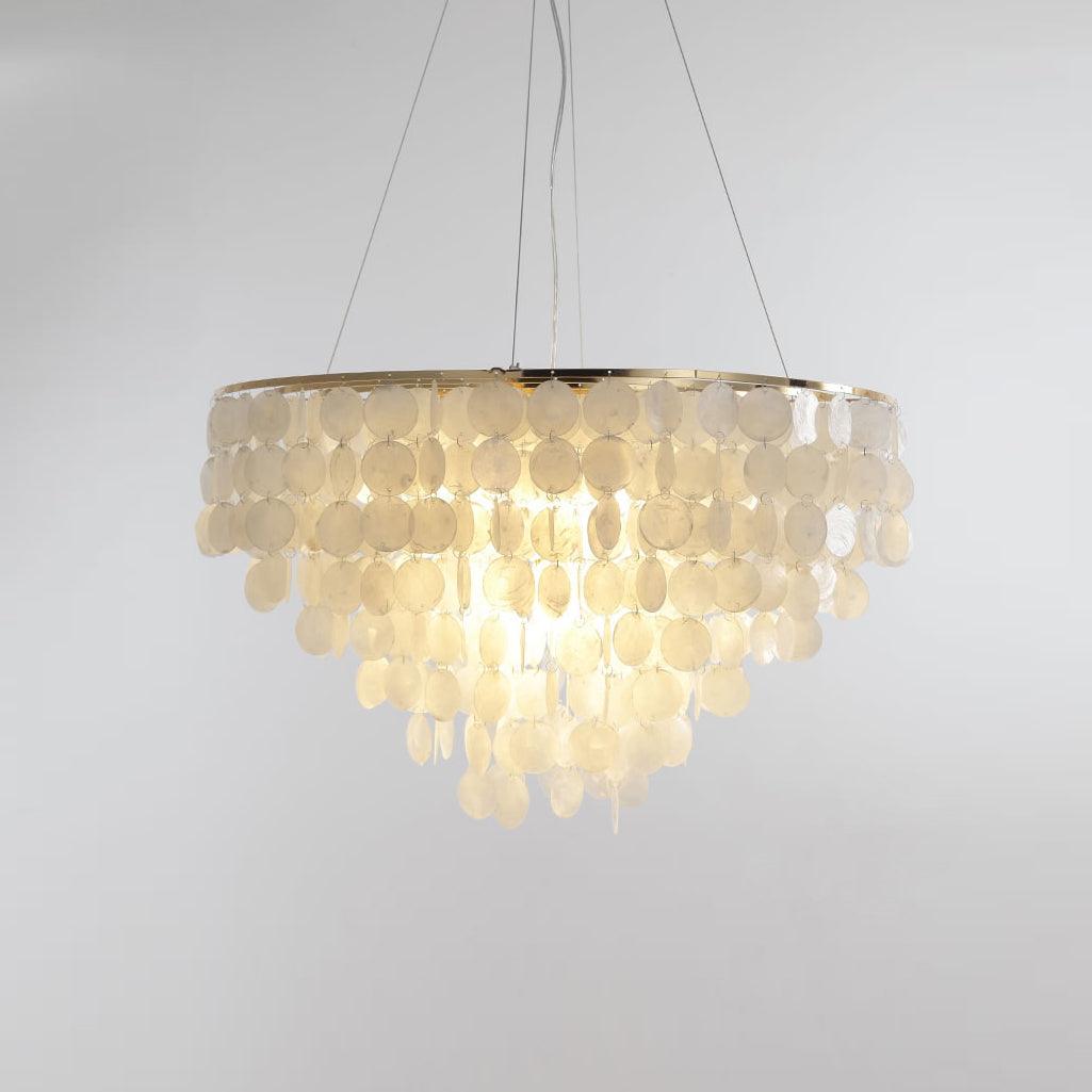 Elegant Shell Wind Chime Chandelier - Soothing Sounds & Coastal Decor