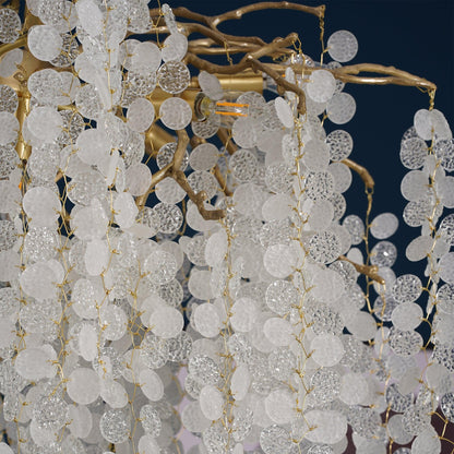 Shiro Noda Crystal Chandelier - Elegant Design with Adjustable Height
