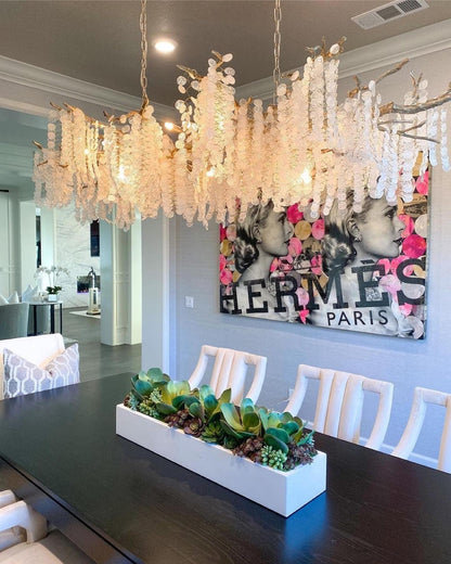 Shiro Noda Crystal Chandelier - Elegant Design with Adjustable Height