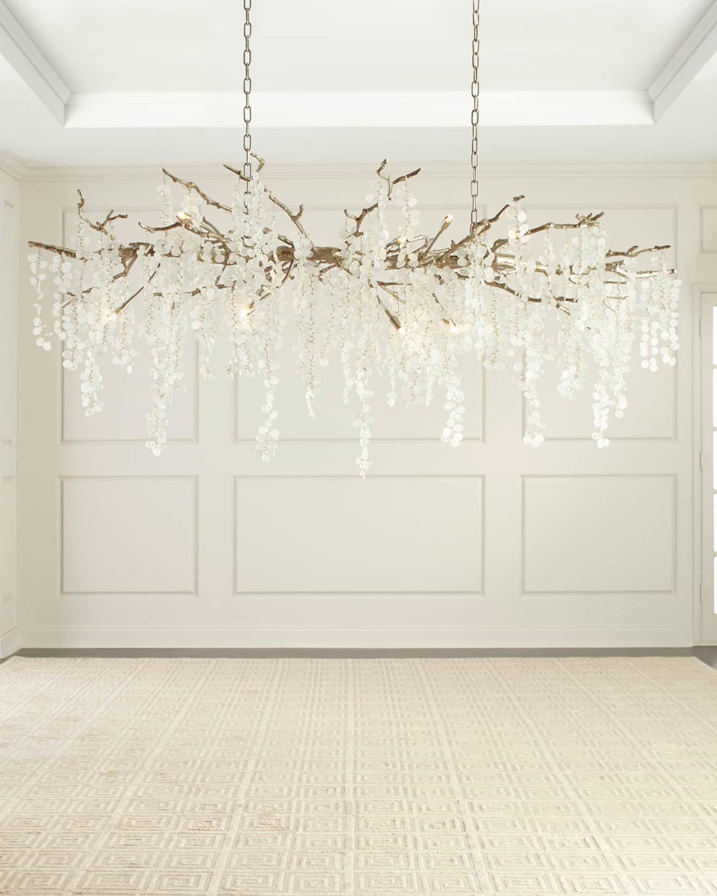 Shiro Noda Crystal Chandelier - Elegant Design with Adjustable Height