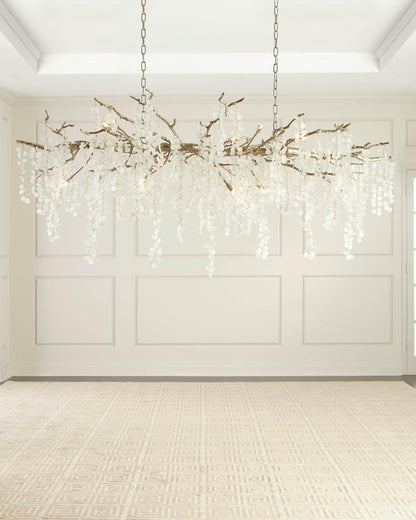 Shiro Noda Crystal Chandelier - Elegant Design with Adjustable Height