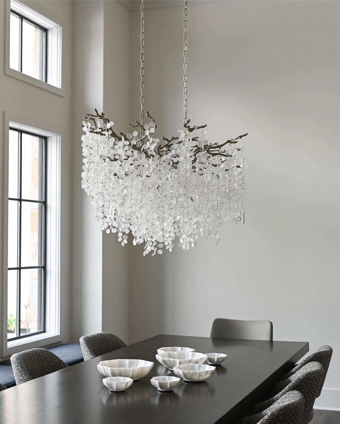Shiro Noda Crystal Chandelier - Elegant Design with Adjustable Height