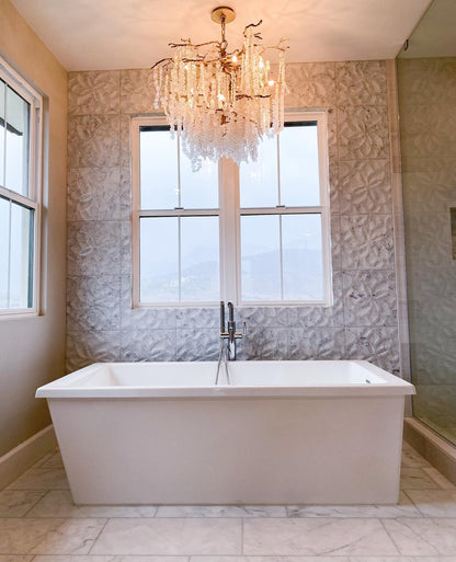 Shiro Noda Crystal Chandelier - Elegant Design with Adjustable Height