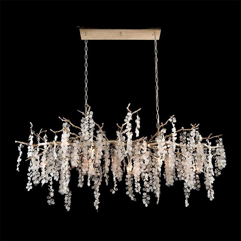 Shiro Noda Crystal Chandelier - Elegant Design with Adjustable Height