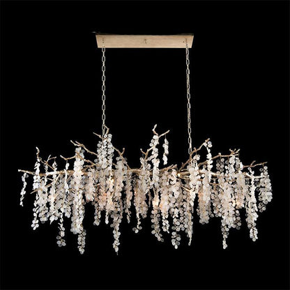 Shiro Noda Crystal Chandelier - Elegant Design with Adjustable Height