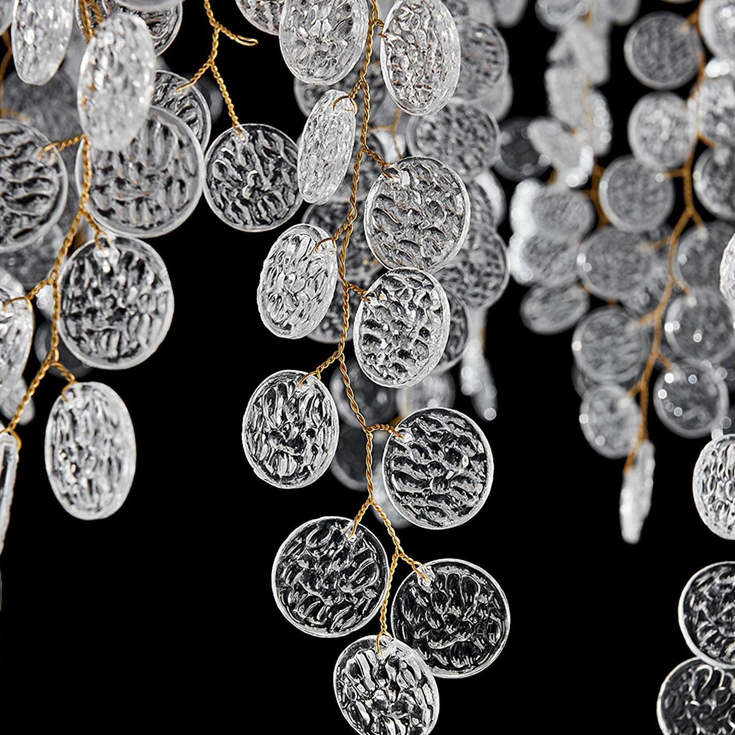 Shiro Noda Crystal Chandelier - Elegant Design with Adjustable Height