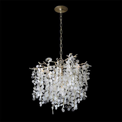 Shiro Noda Crystal Chandelier - Elegant Design with Adjustable Height