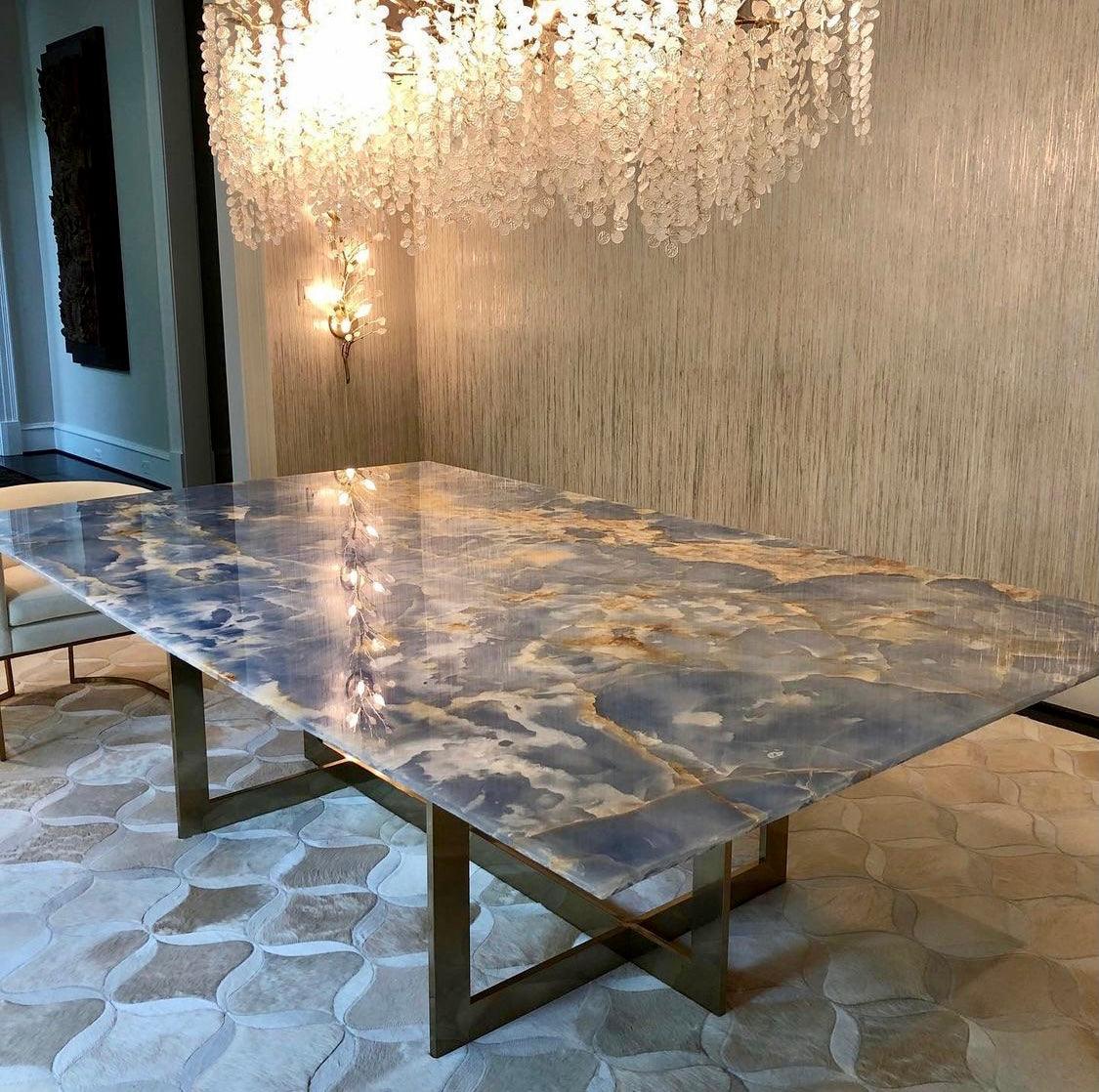 Shiro Noda Crystal Chandelier - Elegant Design with Adjustable Height