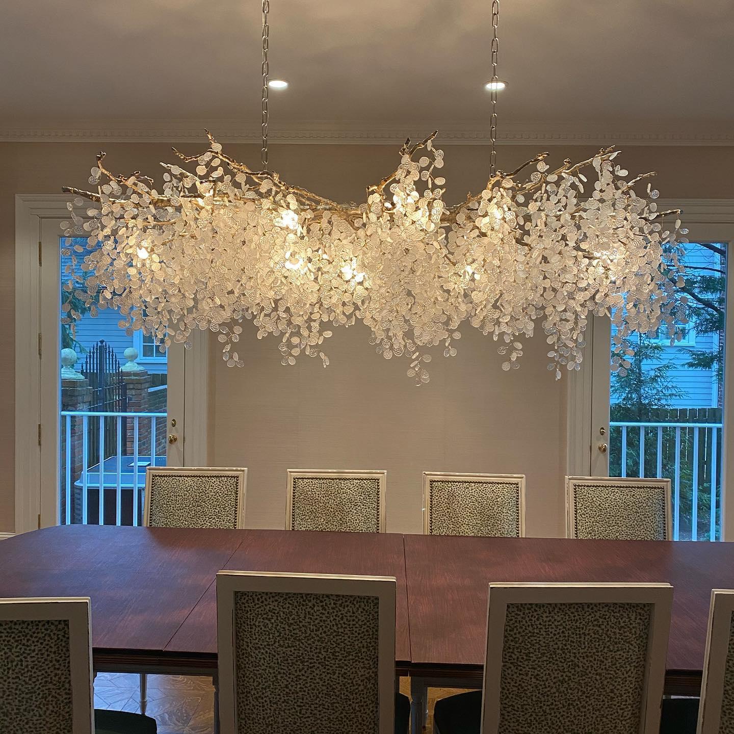 Shiro Noda Crystal Chandelier - Elegant Design with Adjustable Height