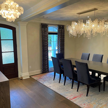 Shiro Noda Crystal Chandelier - Elegant Design with Adjustable Height