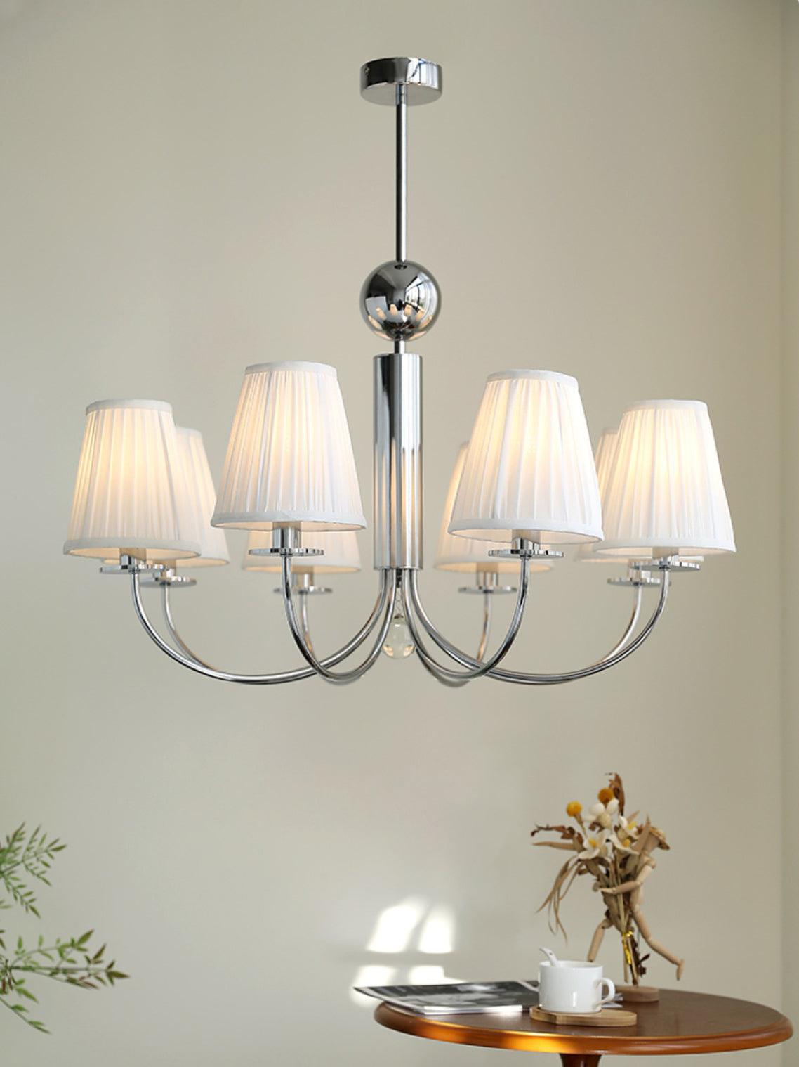 Simplicity Chrome Chandelier - Modern Design with Adjustable Height &