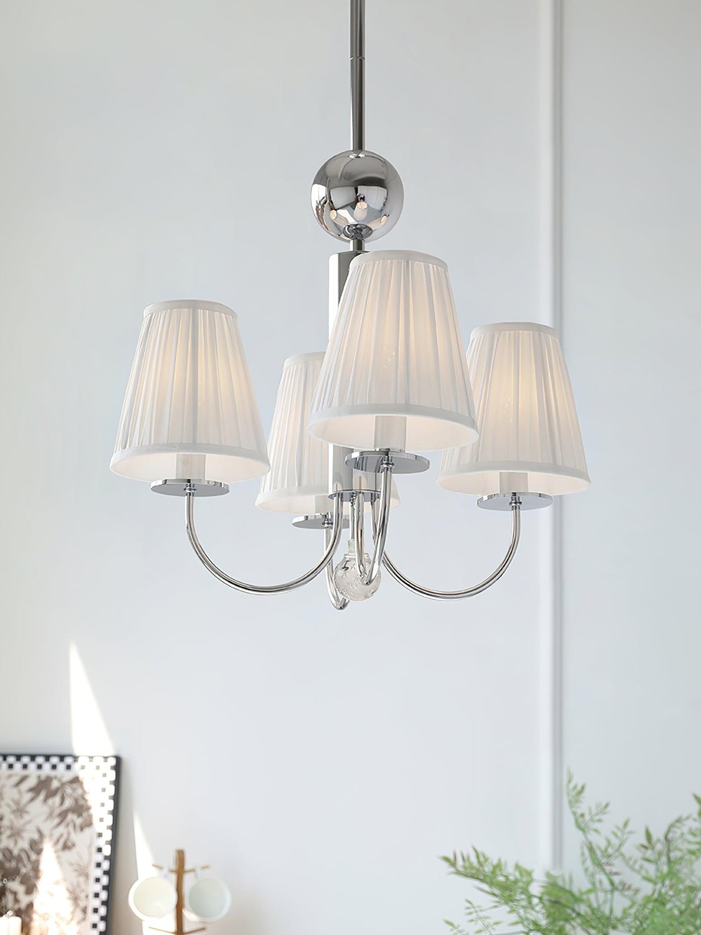Simplicity Chrome Chandelier - Modern Design with Adjustable Height &