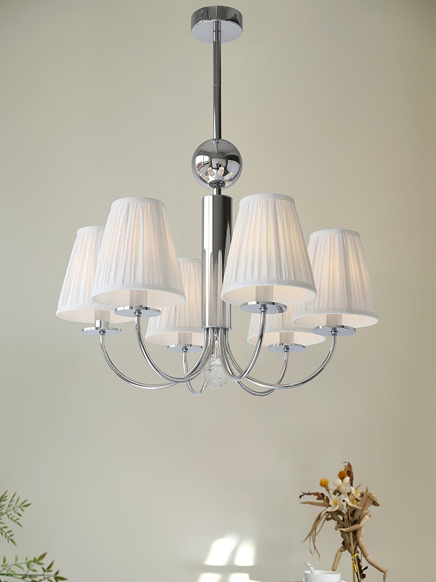 Simplicity Chrome Chandelier - Modern Design with Adjustable Height &