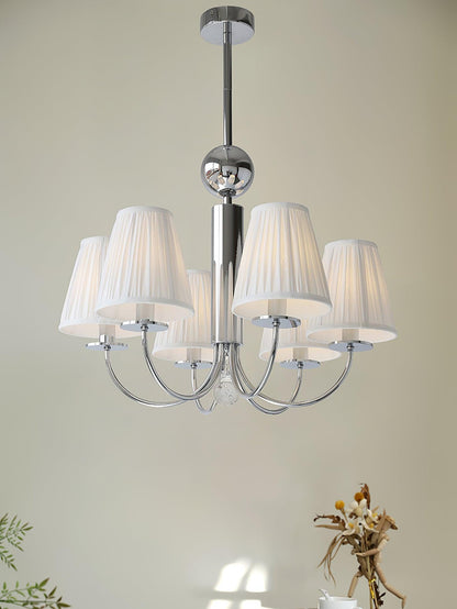 Simplicity Chrome Chandelier - Modern Design with Adjustable Height &