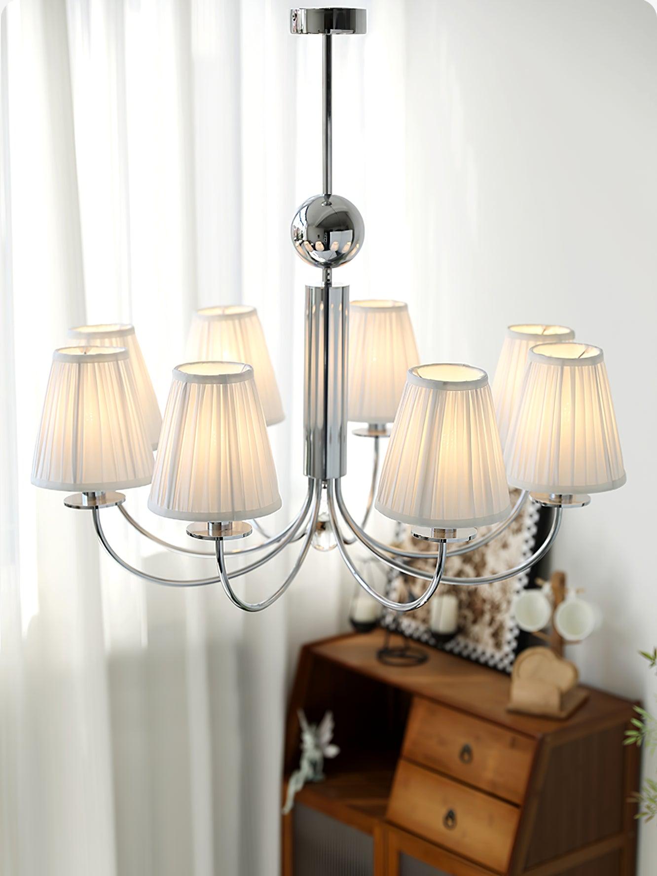 Simplicity Chrome Chandelier - Modern Design with Adjustable Height &