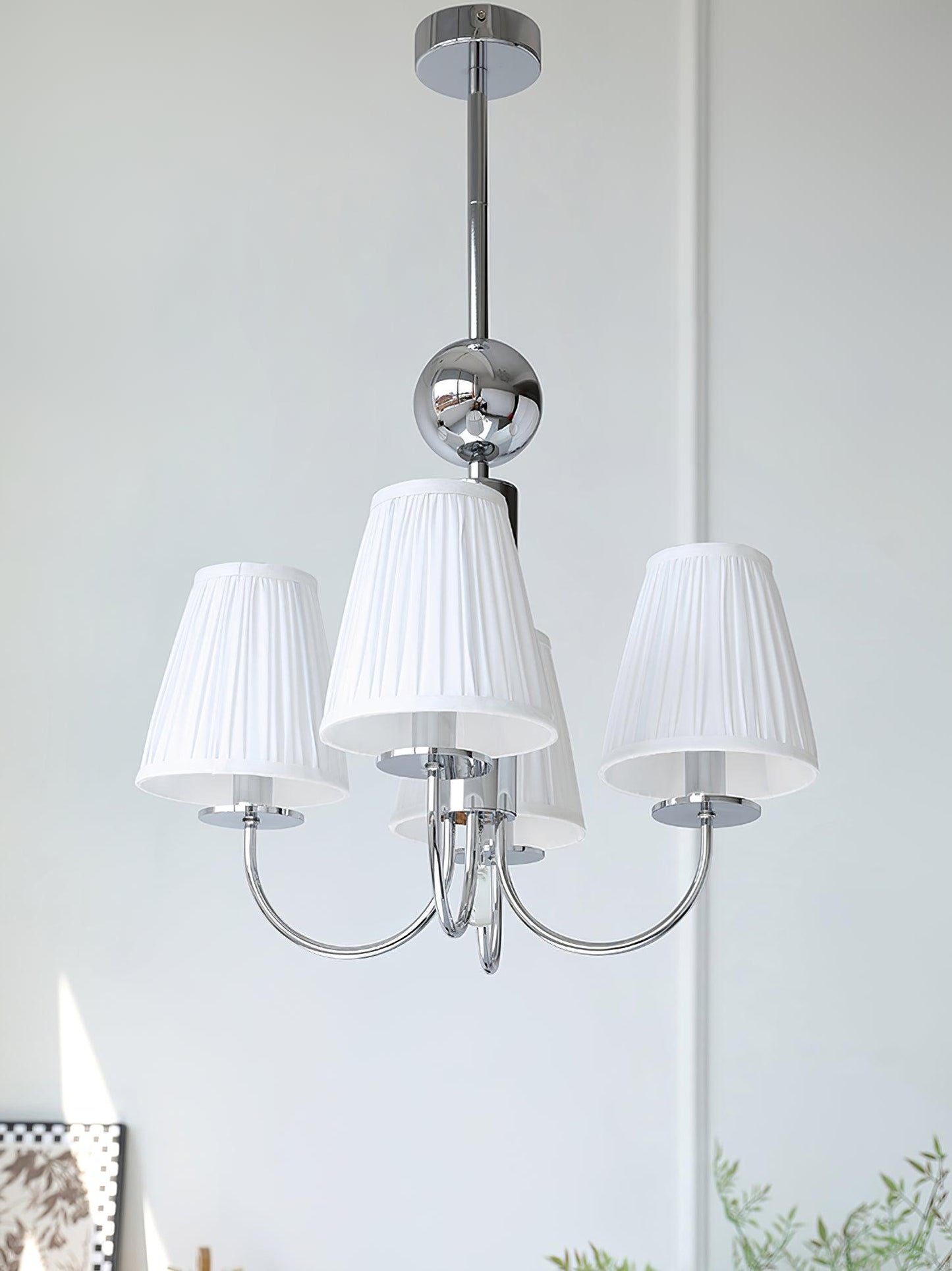 Simplicity Chrome Chandelier - Modern Design with Adjustable Height &