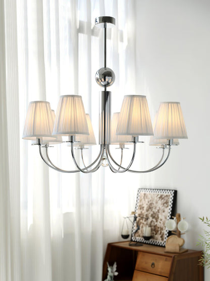 Simplicity Chrome Chandelier - Modern Design with Adjustable Height &
