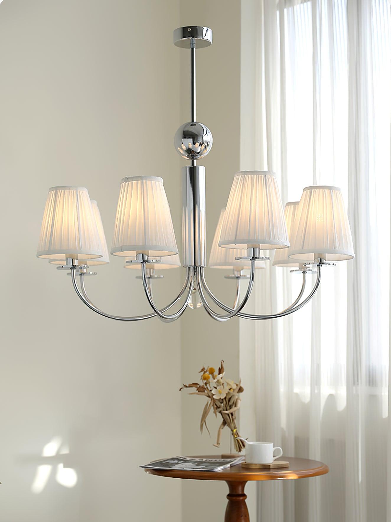 Simplicity Chrome Chandelier - Modern Design with Adjustable Height &