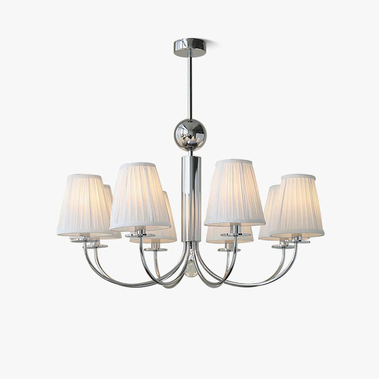 Simplicity Chrome Chandelier - Modern Design with Adjustable Height &