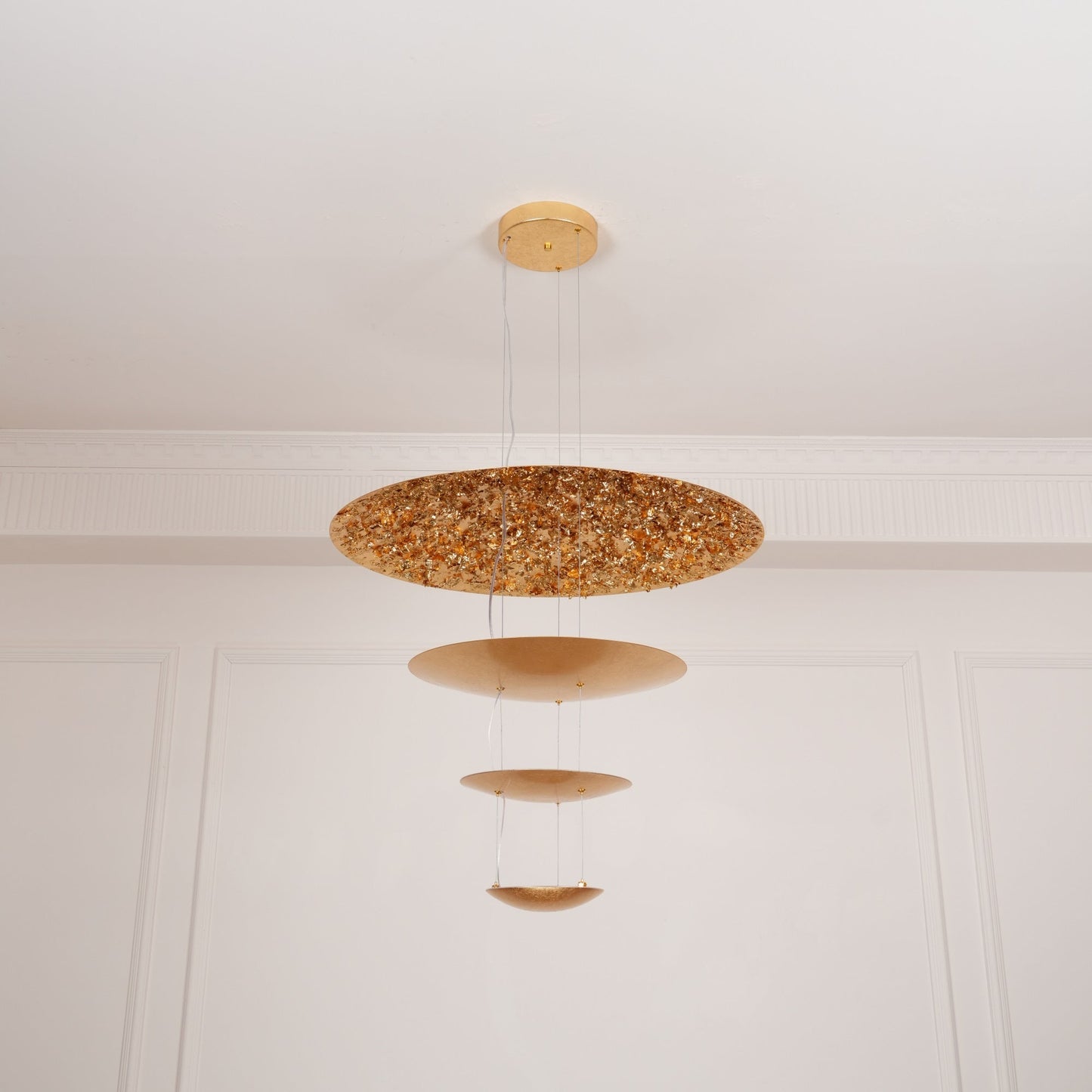 Industrial Machine Chandelier - Adjustable Height, Energy-Efficient LE