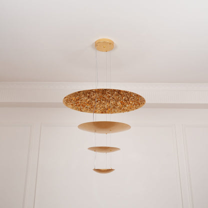 Industrial Machine Chandelier - Adjustable Height, Energy-Efficient LE