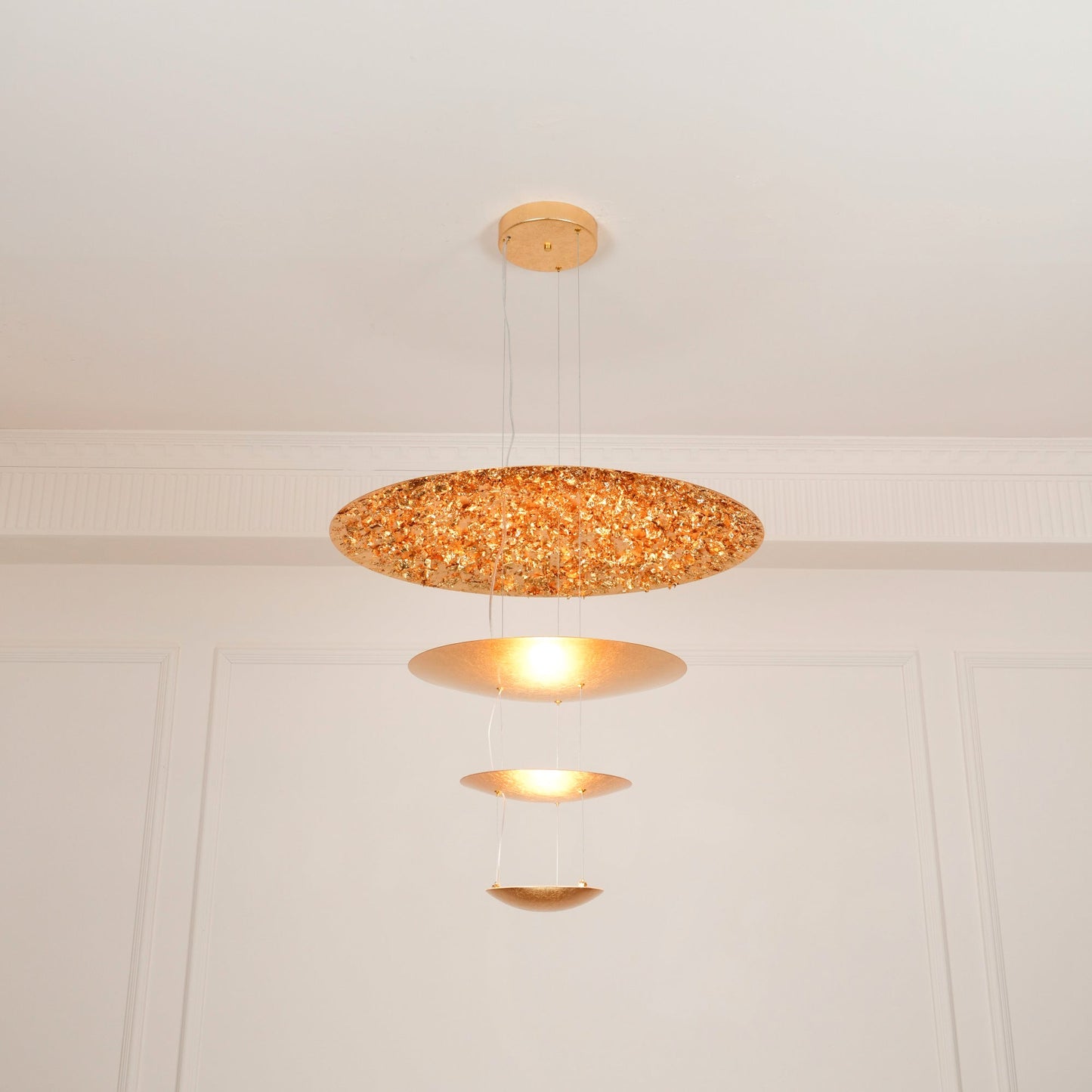 Industrial Machine Chandelier - Adjustable Height, Energy-Efficient LE