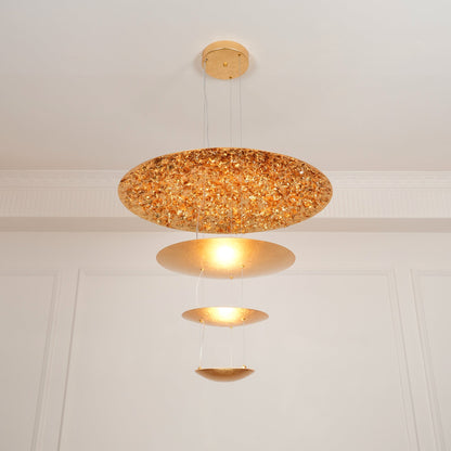 Industrial Machine Chandelier - Adjustable Height, Energy-Efficient LE