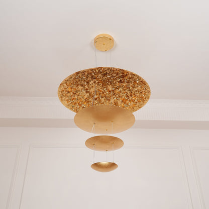Industrial Machine Chandelier - Adjustable Height, Energy-Efficient LE