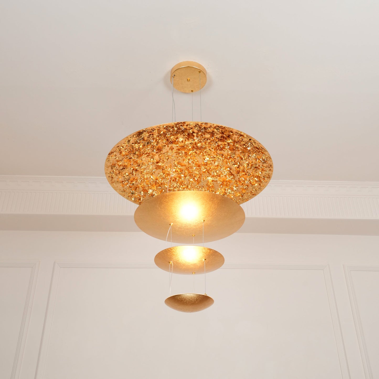 Industrial Machine Chandelier - Adjustable Height, Energy-Efficient LE