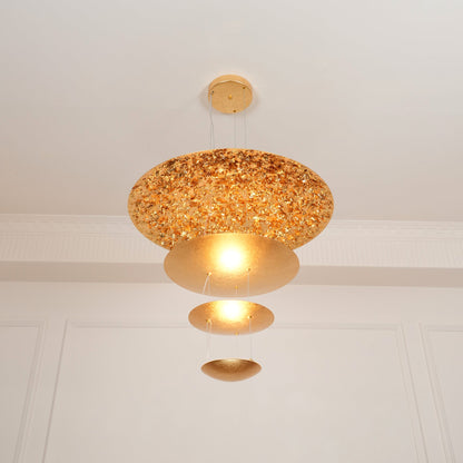 Industrial Machine Chandelier - Adjustable Height, Energy-Efficient LE
