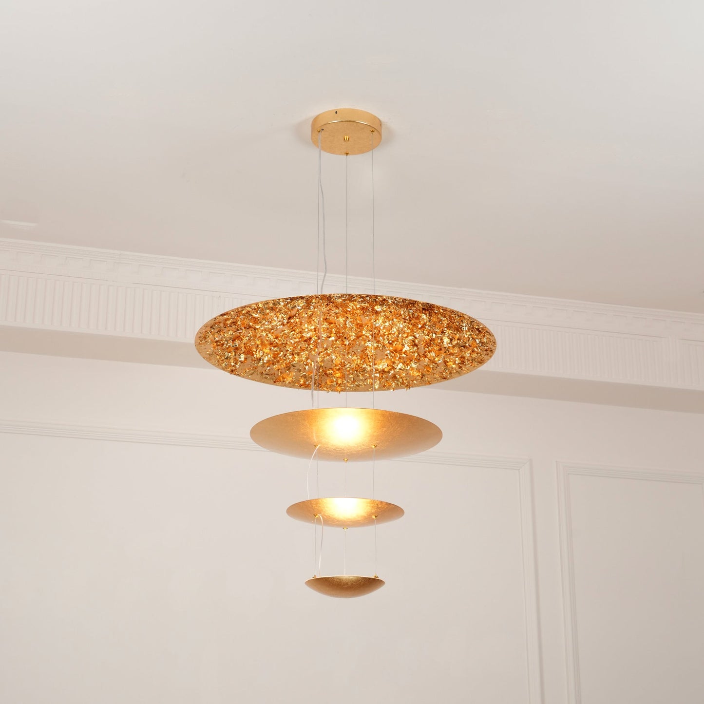Industrial Machine Chandelier - Adjustable Height, Energy-Efficient LE
